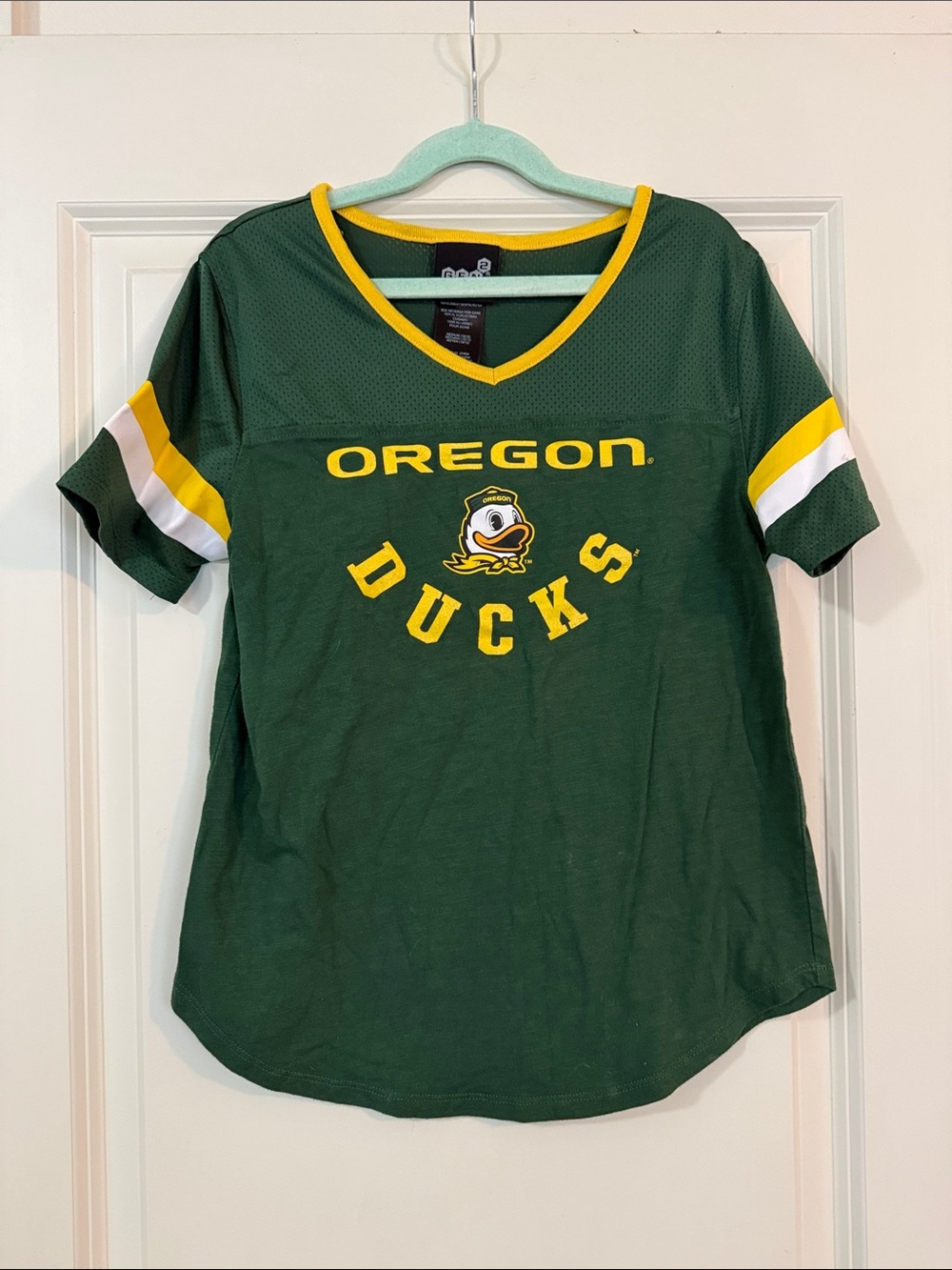 Oregon Ducks Green & Yellow Tee with Duck Logo